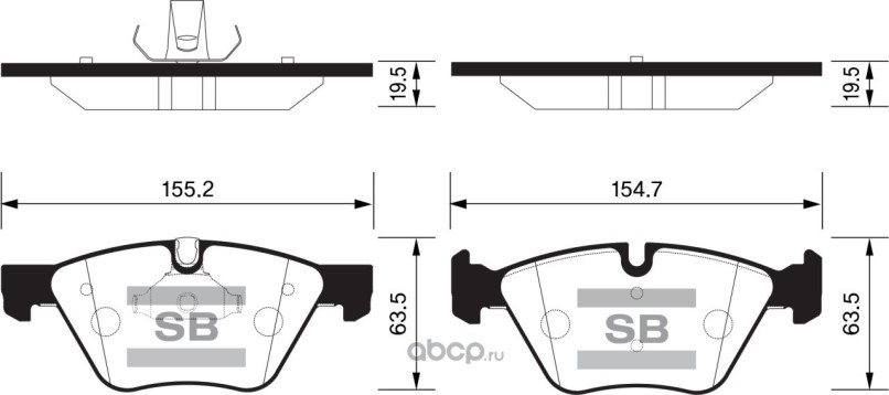 Колодки тормозные BMW E90/E60 1.8-3.0 03- передние