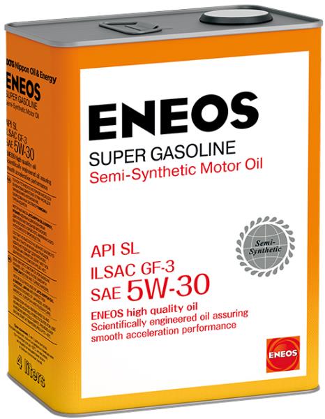 Масло моторное ENEOS SUPER GASOLINE SL 5W30 4л. п/синт.