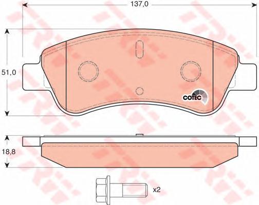 Колодки передние CITROEN BERLINGO, C3 I-II, C4, Peugeot 206-208, 301, 307