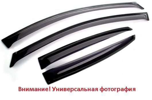Дефлекторы дверей (ветровики) Renault Logan 2014 клеящиеся (Voin)