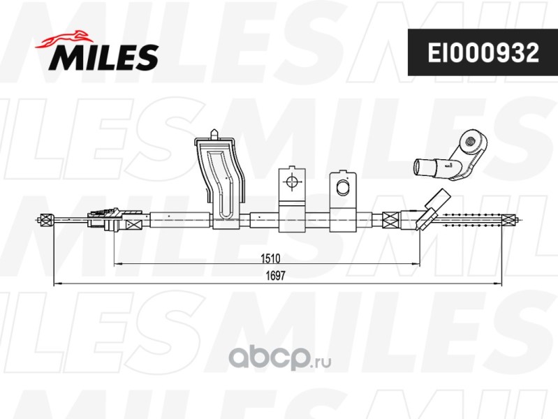 Трос стояночного тормоза левый X-TRAIL (T31) EI000932