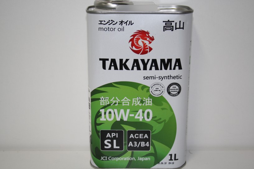 Масло моторное TAKAYAMA SAE 10W-40, API SL, ACEA A3/B4 1л (метал канистра)