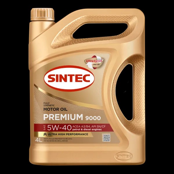Масло моторное SINTEC PREMIUM 9000 SAE 5w40 API SN/CF, ACEA A3/B4 4л