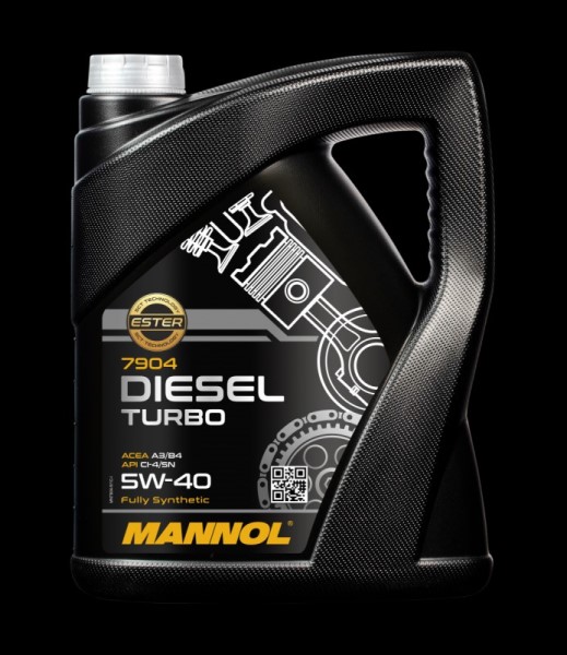 Масло моторное MANNOL Diesel Turbo 7904 Синтетическое 5W-40 CI-4/SN 5л.