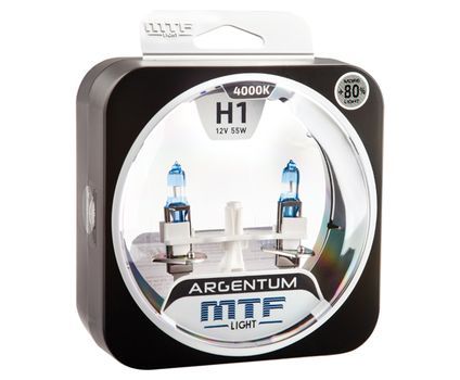 Лампа MTF H1-12-55 +80% 4000K Argentum NEW набор 2шт