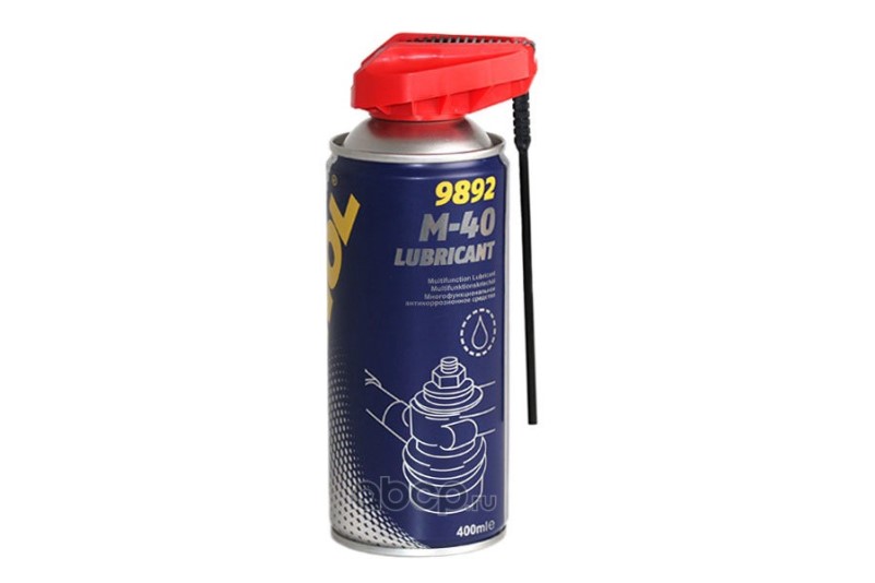 Смазка проникающая M-40  400 мл. (аналог WD-40) (аэрозоль) MANNOL  9892     Секрет в трубочке