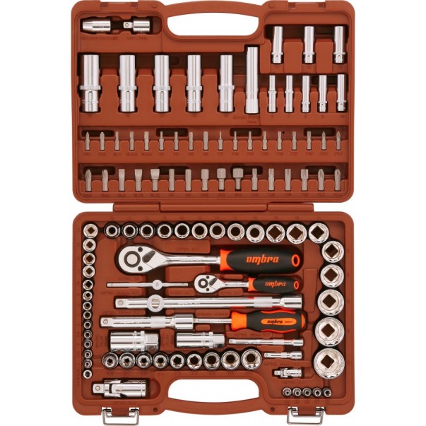 Набор инструментов 108 предметов  1/4, 3/8, и 1/2DR 4-32 мм,торцевые головки