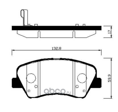Колодки передние Hyundai Solaris, CRETA 2.0; Kia RIO III