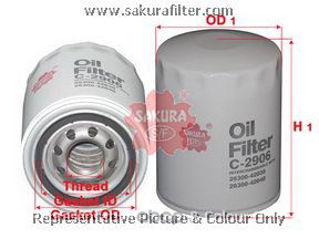 Фильтр масляный Sakura C2906 (W 930/26)