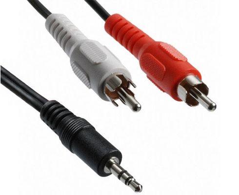 Кабель аудио AUX - 2RCA с разъемом Jack 3,5мм 1,5м RCA-61