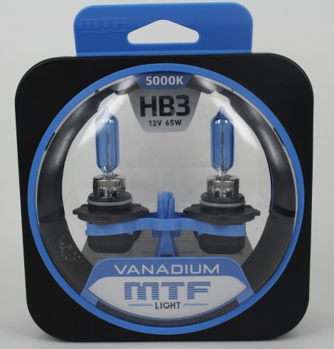 Лампа MTF HB3-12-65 (9005) 5000K Vanadium NEW набор 2шт