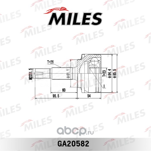 ШРУС Toyota AURIS E150 1.3-1.6 06- нар.