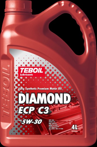 Масло моторное TEBOIL DIAMOND ECP C3 5W30 SN (4л.) синт. (бенз. диз., газ.)