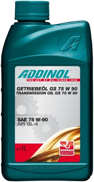 Масло трансм. GL-4 ADDINOL Getriebeol GS 75W90 1л.