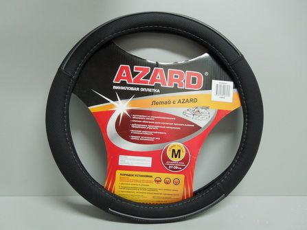 Оплетка руля (M) 2108-15, ИНОМАРКИ 37-39 см винил объемный серая