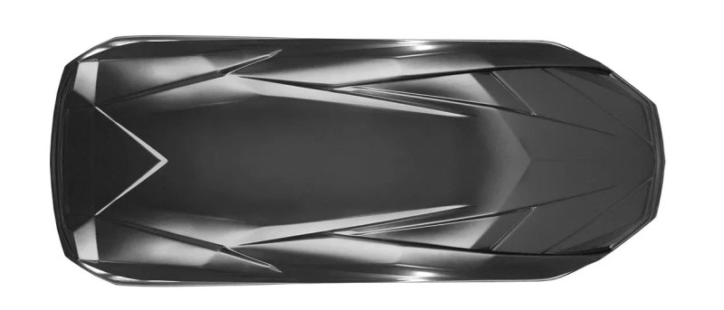 Автомобильный бокс CYBORT Enzo EXCLUSIVE 530л. черный металлик двухсторонний, с креплением  краб 