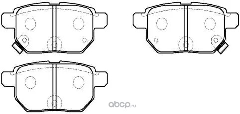 Колодки тормозные Toyota Corolla 1.5/1.6 06--, Auris, Subaru Trezia 1.3/1.4 11--,Yaris 06--, Prius 09-- задние