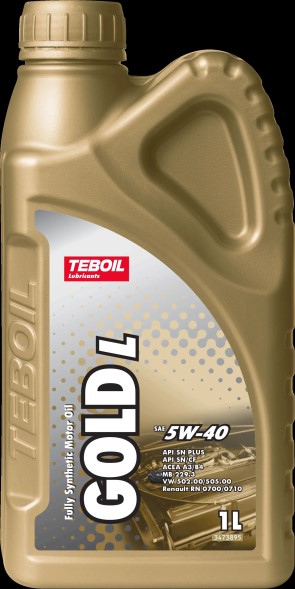 Масло моторное TEBOIL GOLD L 5W40 SN/SF Plus/CF (1л.) синт. (бенз. диз.)