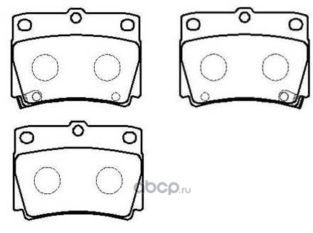 Колодки тормозные Mitsubishi Pajero 2.5D, Pajero Sport 97-- задние