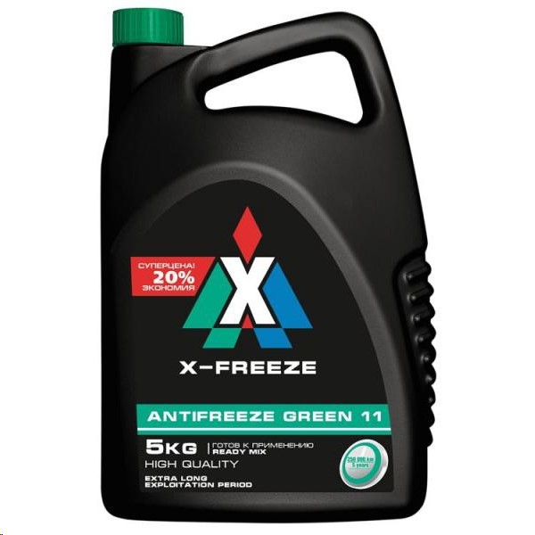 Антифриз X-freeze Green  5кг. зеленый