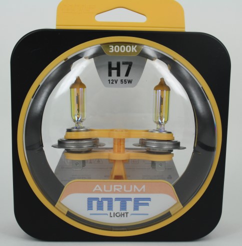 Лампа MTF H7-12-55 3000K Aurum NEW набор 2шт