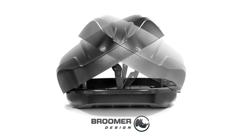 Автомобильный бокс Broomer Venture L 430л. матовый черный текстурный (СКОБА)