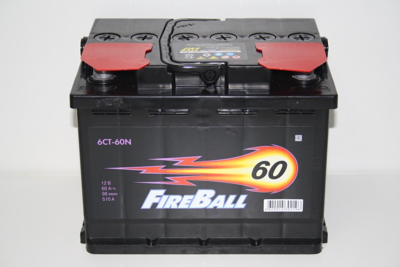Аккумулятор FIRE BALL 6СТ- 60 Ah пп (+,-)  510А