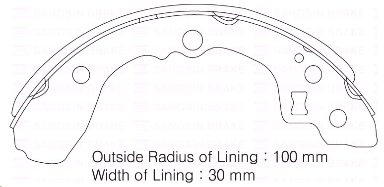 Колодки тормозные Kia RIO SF 02-05 задние барабанные