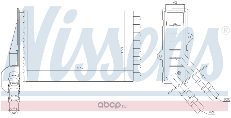 Радиатор отопителя RENAULT CLIO II, SYMBOL II