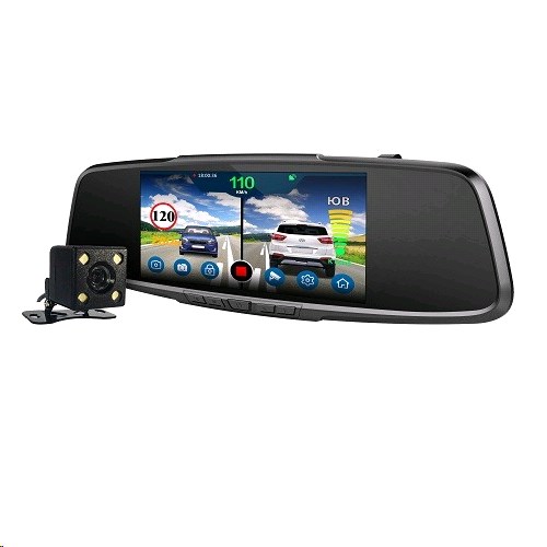 Антирадар с видеорегистратором Playme VEGA Touch в зеркале, 2 камеры, Gps-информатор, FuiiHD, экран 12,5 см