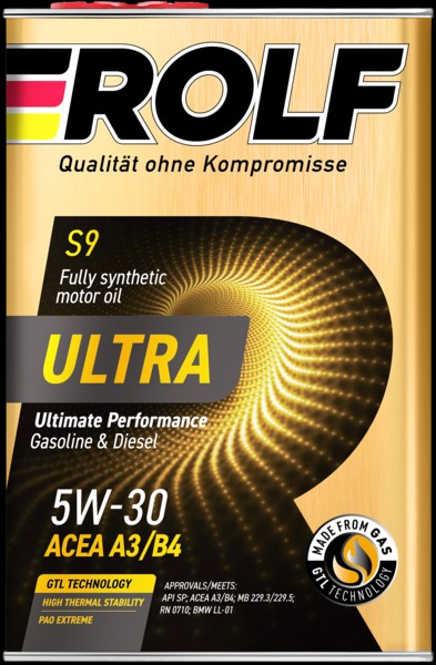 Масло моторное Rolf Ultra SAE 5W30 ACEA A3/B4, API SP  синт. 4л  жесть