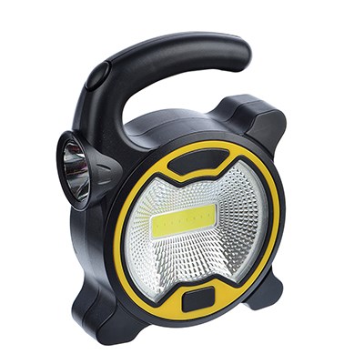 Фонарик переносной светодиодный  1 диод COB + 1 диод Led, питание 3 x АА, 5Вт, 2 режима