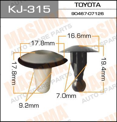 Пистон (клипса крепежная пласт.) KJ-315