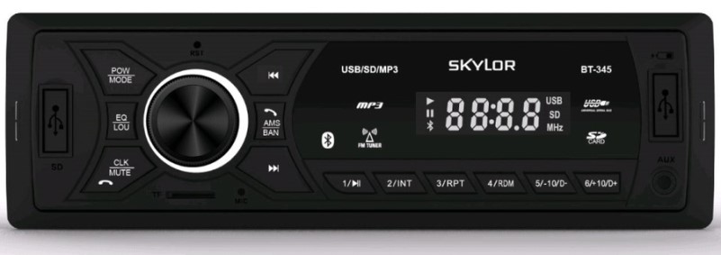 Проигрыватель SKYLOR  BT-345 MP3,USB,SD 4x45ВТ