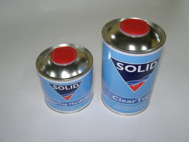 Лак SOLID Premium clear HS 0,5л + отвердитель 0,5л.(акрил-уретановый)