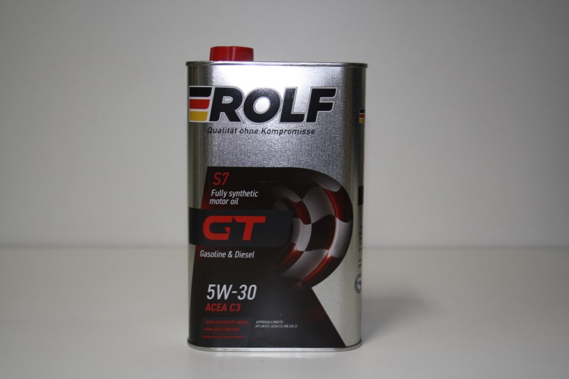 Масло моторное ROLF GT 5W30 API SL/CF; ACEA A3/B4, A3/B синт.  1л  жесть