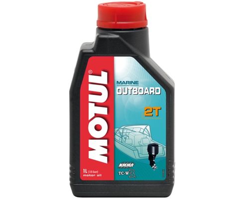 Масло моторное MOTUL 2 такт. Outboard 2T NMMA TC-W3 для подвесных лодочных моторов минерал. 1л.