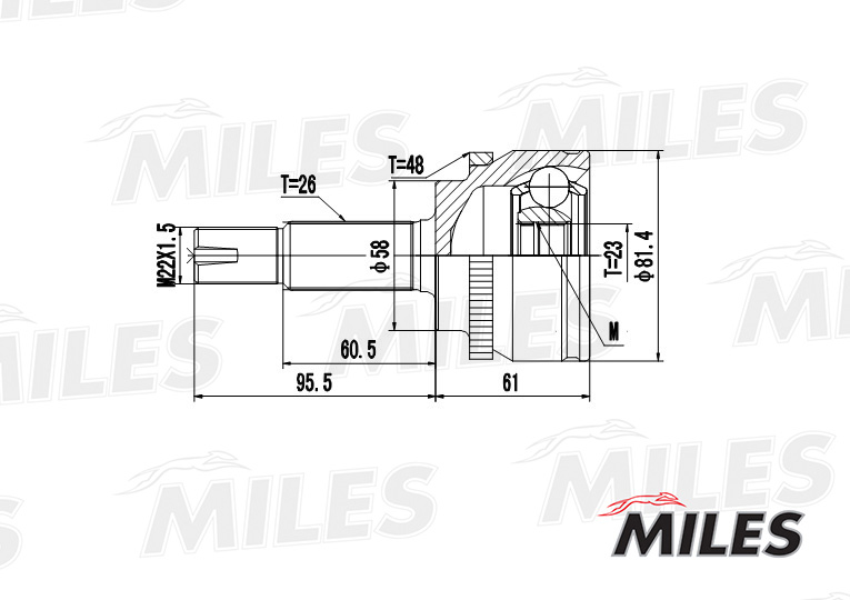 ШРУС Toyota Corolla 1.4/1.6 02- нар. GA20474