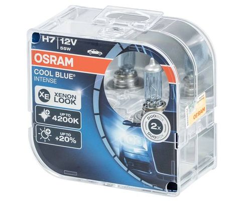 Лампа Osram H7-12-55 COOL BLUE INTENSE +20% 4200К 2шт Евро-бокс