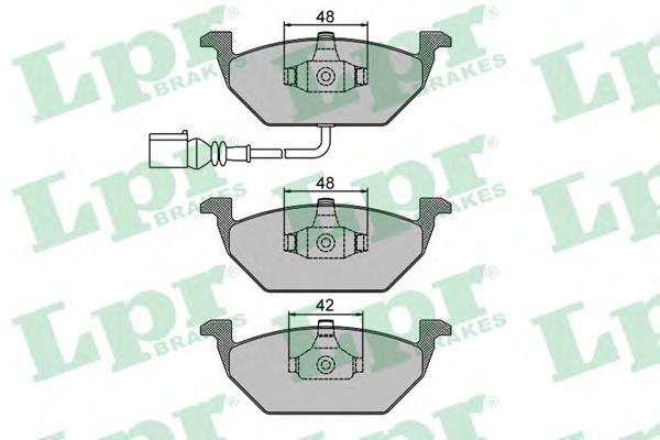 Колодки тормозные Audi A3 )03/VW G4/G5/Skoda OCTAVIA 1.4/1.6/1.9D передние