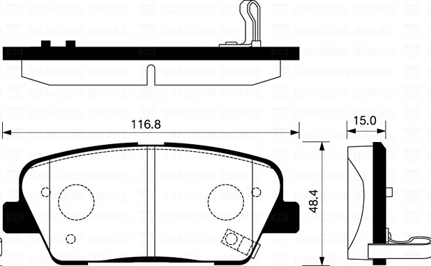 Колодки тормозные Kia Mohave 07=), Sorento 09=) задние