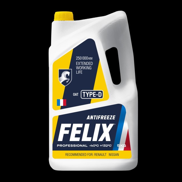 Антифриз FELIX TYPE D желтый 5кг