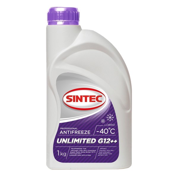 Антифриз SINTEC UNLIMITED -40 G12++ фиолетовый 1кг