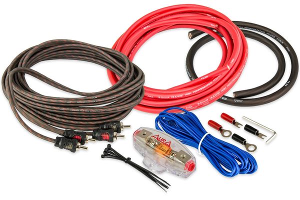 Комплект установочный Aura AMP-1208 для 2-канального усилителя сечение 2х8мм2