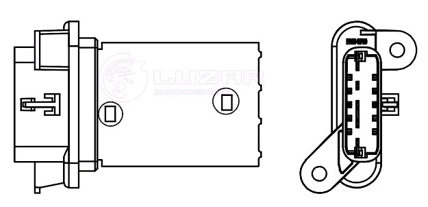 Резистор вентилятора отопителя (печки) Chevrolet Aveo T300 11--, Cobalt 11--, Ravon R4