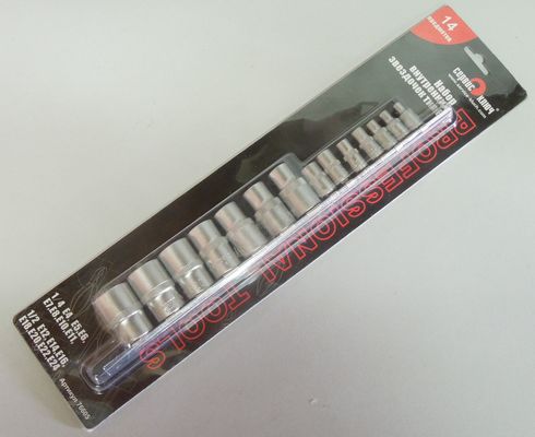 Набор головок-звезд  торкс (TORX) 1/2, 1/4 (Е4-Е24) 14 предм.