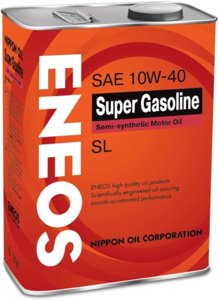 Масло моторное ENEOS SUPER GASOLINE SL 10W40 4л. п/синт.