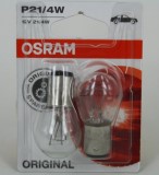 Лампа Osram 12V P21/4W двухконтактная  (блистер 2шт.)