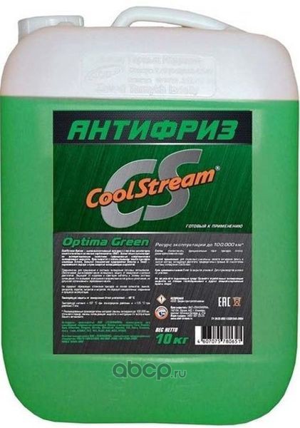 Антифриз  Cool Stream Optima G11 -40С 10кг. зеленый