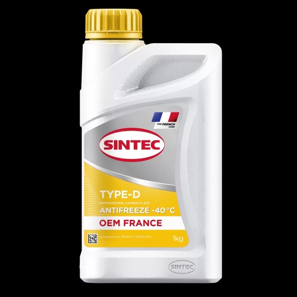 Антифриз SINTEC OEM France Type-D -40 yellow 1кг